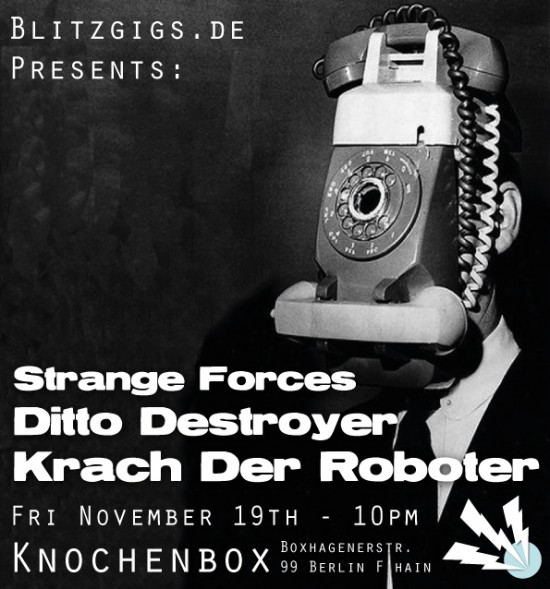 Blitzgigs Live Poster Telephone Head WEBSQUARE e1288504712860 Blitzgigs Presents at Knochenbox