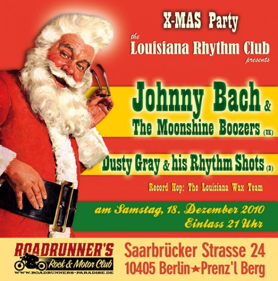 XMas2010.jpg e1292263068994 Johnny Bach & The Moonshine Boozers at Roadrunner Club