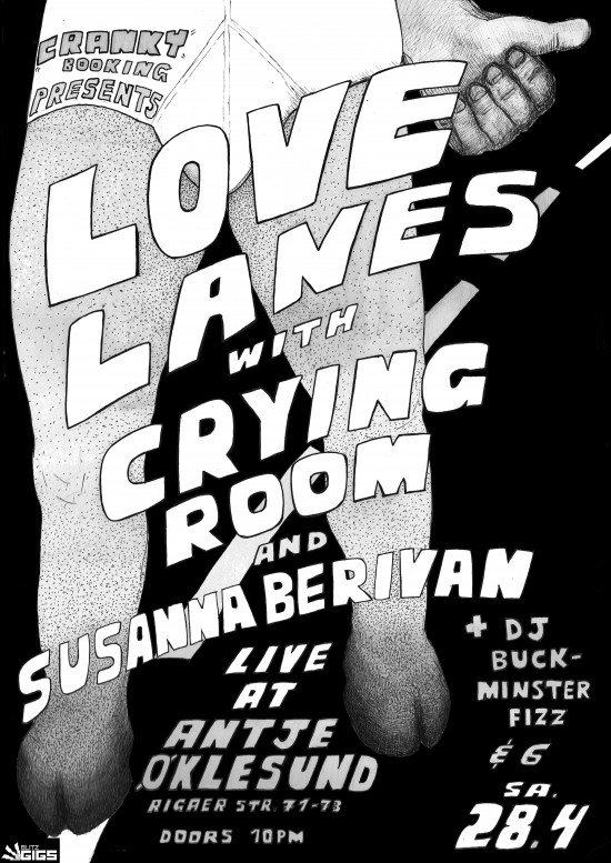 cranky4 e1334605815532 Love Lanes + Crying Room + Susanna Berivan at Antje Oklesund