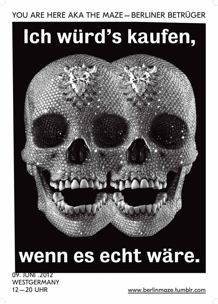 damien hirst fake poster1 734x1024 “You Are Here” Art Auction at West Germany