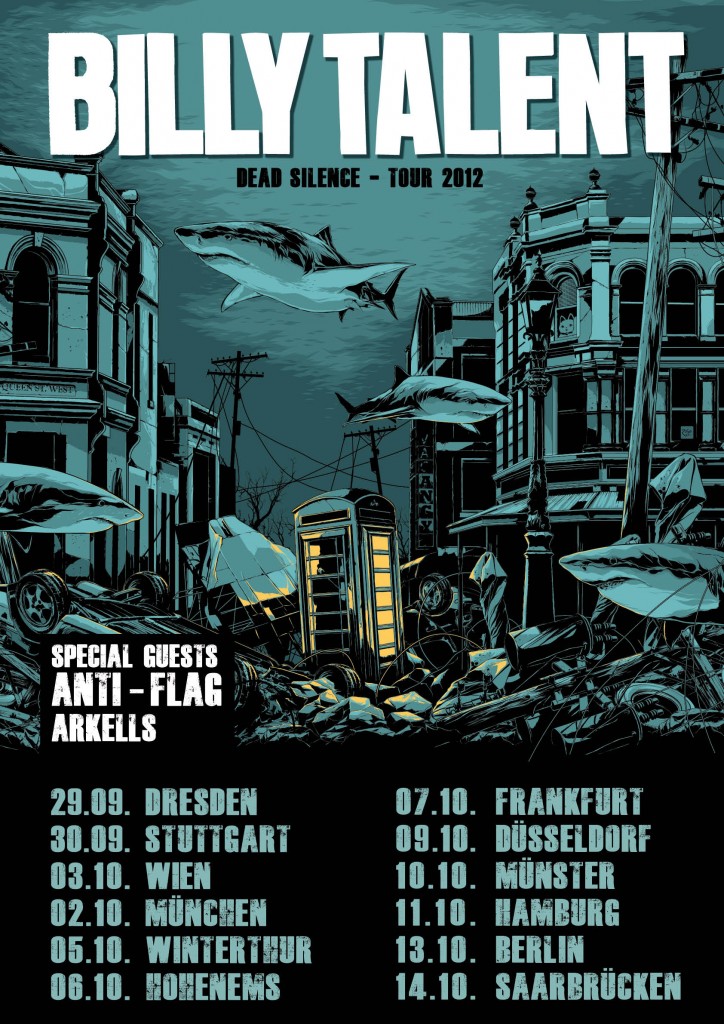 billy talent artwork a ch d 724x1024 Billy Talent at Max Schmeling Halle